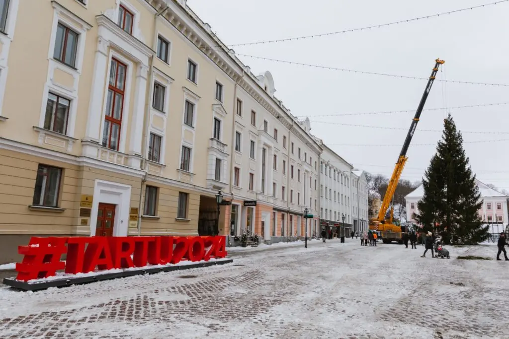 Rosna kula kingitud joulukuusk saabus joululinna 2022 Fotod Helge Kalde 0026